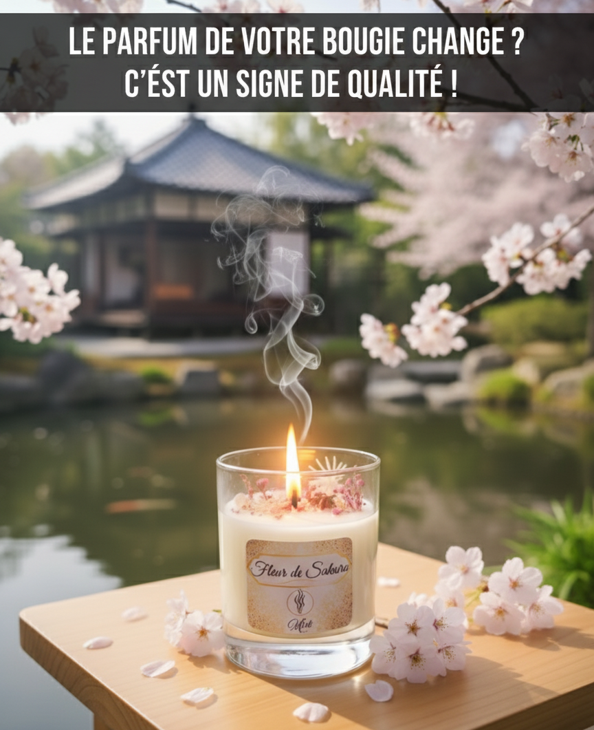 Le parfum de votre bougie change en brûlant ? C'est un signe de qualité !