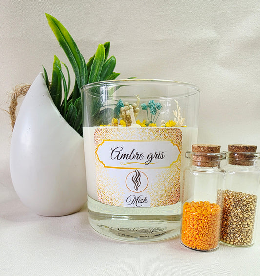 Bougie parfumée - Parfum Ambre gris