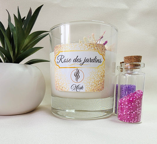 Bougie parfumée - Parfum Rose des jardins