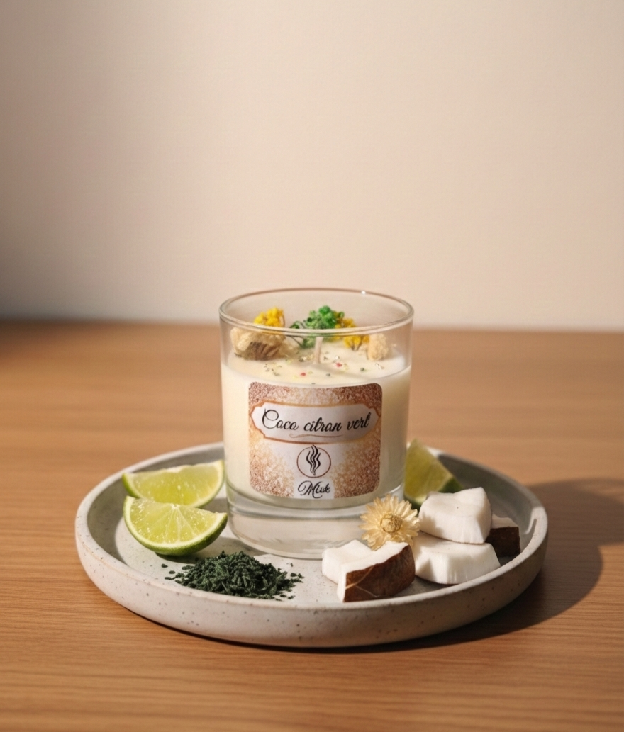 Bougie parfumée - Parfum Coco citron vert