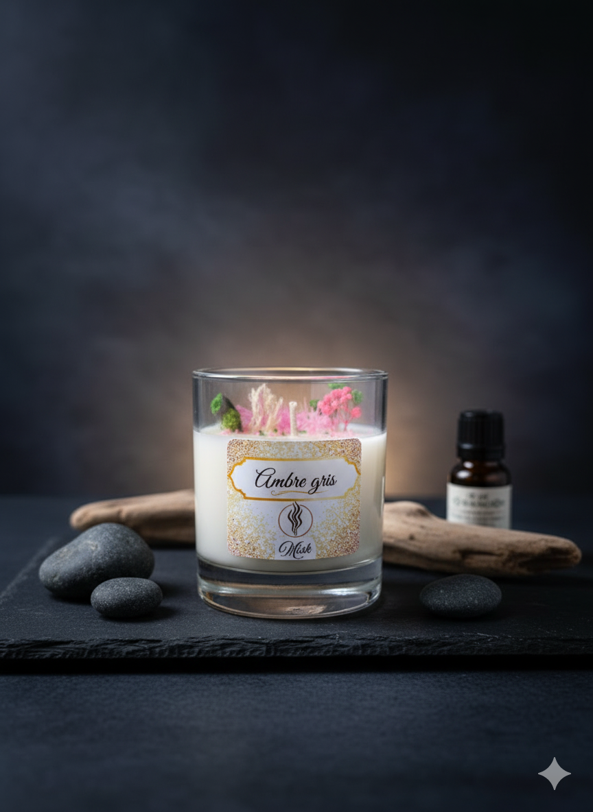 Bougie parfumée - Parfum Ambre gris