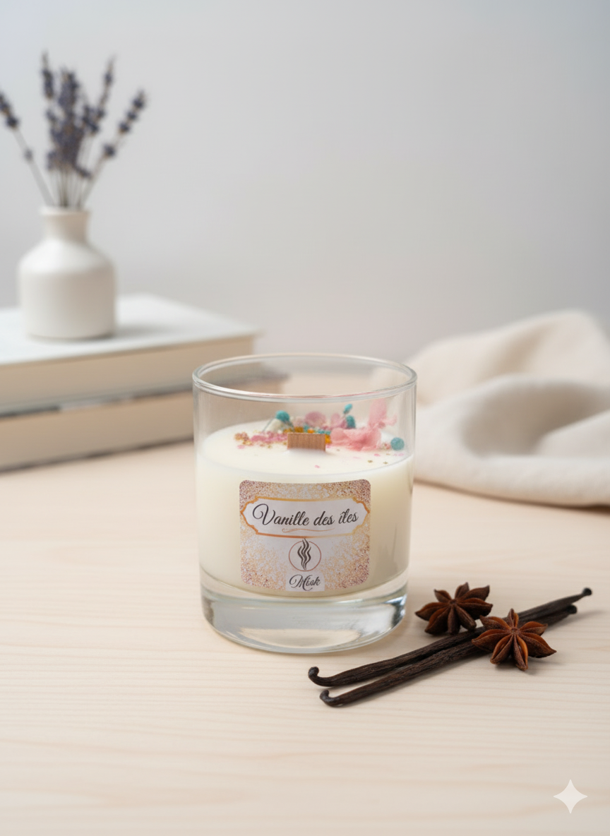 Bougie parfumée - Parfum Vanille des îles