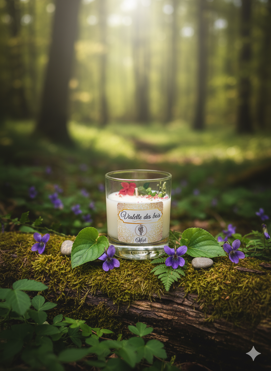Bougie parfumée - Parfum Violette des bois